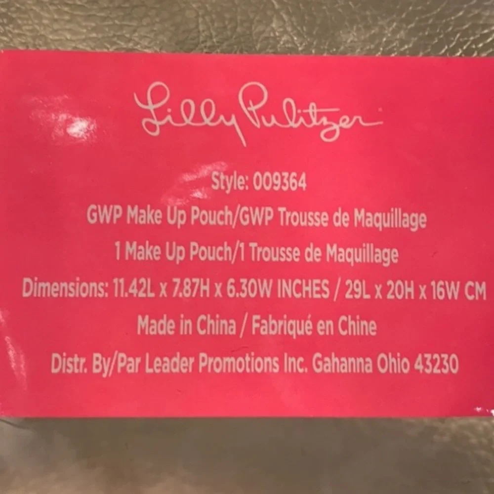 RARE NWT Lilly Pulitzer Pop Up Party Patch Makeup Pouch
